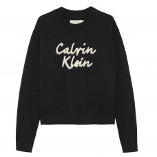 CALVIN KLEIN μπλούζα logo παιδική IG0IG02971-BEH μαύρη